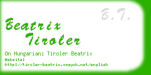 beatrix tiroler business card